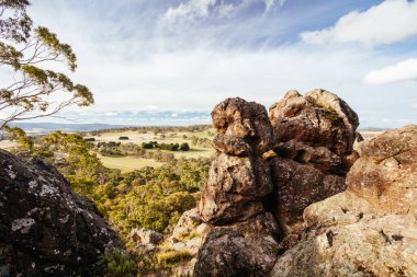 Hanging Rock in Macedon Ranges Australia clipart