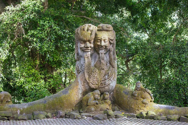 Affenwald in Ubud Bali Indonesien — Stockfoto