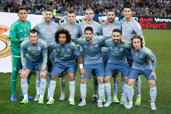 Манчестер Сити - Реал Мадрид в 3 матче Международного кубка чемпионов 2015 — стоковое фото