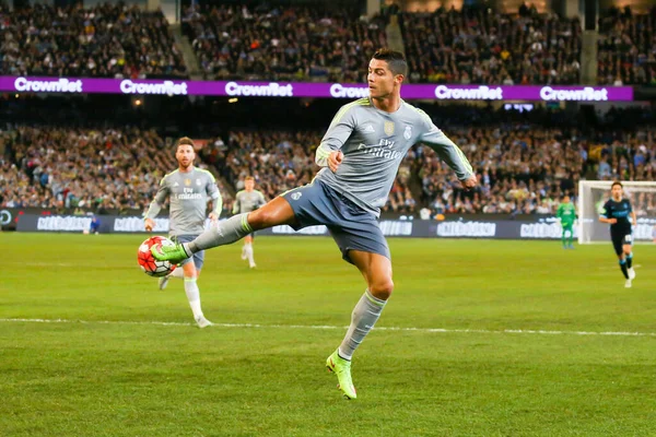 Manchester City vs Real Madrid en el partido 3 de la Copa Internacional de Campeones 2015 Australia —  Fotos de Stock