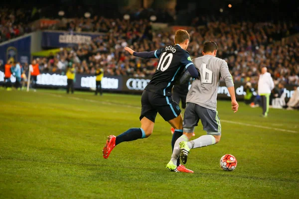 Manchester City, Real Madrid 'e karşı 2015 Uluslararası Şampiyonlar Kupası Avustralya maçında 3. — Stok fotoğraf