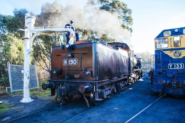 Erfgoed Stoomtrein in Maldon Australië — Stockfoto