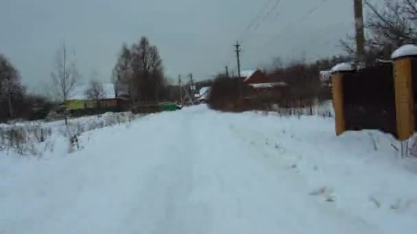Invierno ruso, Hiperlapso, Región de Moscú — Vídeos de Stock