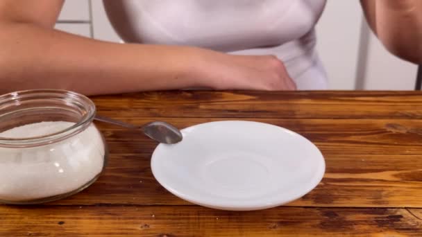 Womans hands holding cup of coffee — Stock Video