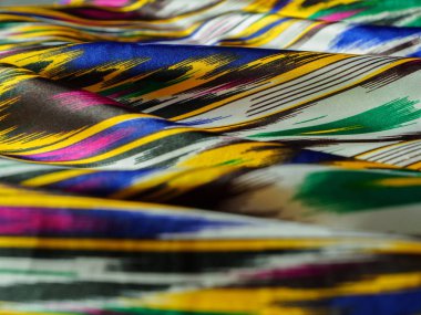 Özbek Tekstil - khan atlası, yakın plan görünüm