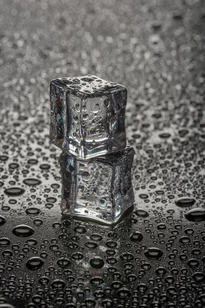 Cubos de gelo molhado . — Fotografia de Stock