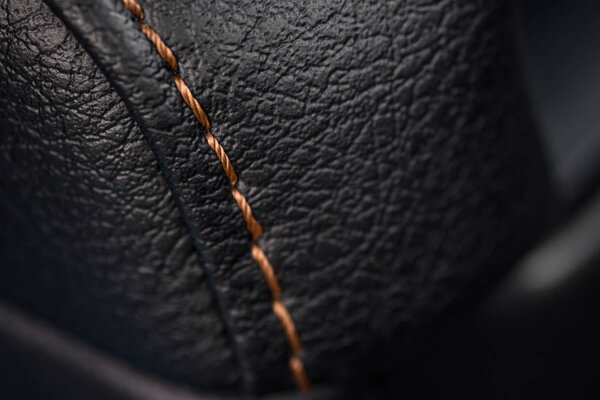 Car leather texture with stitch. 