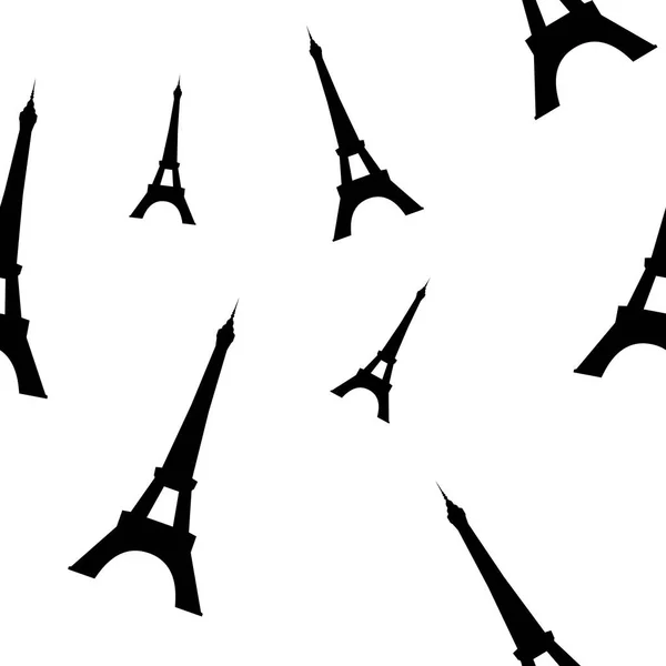 Paris Eiffel Tower seamless pattern. — Stock Vector
