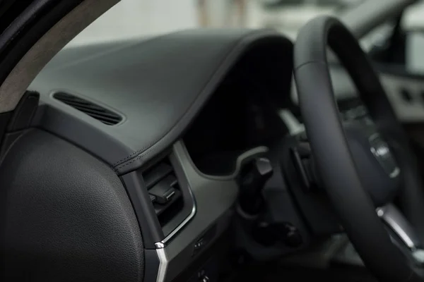 Modern car leather dashboard. — Stock Photo, Image