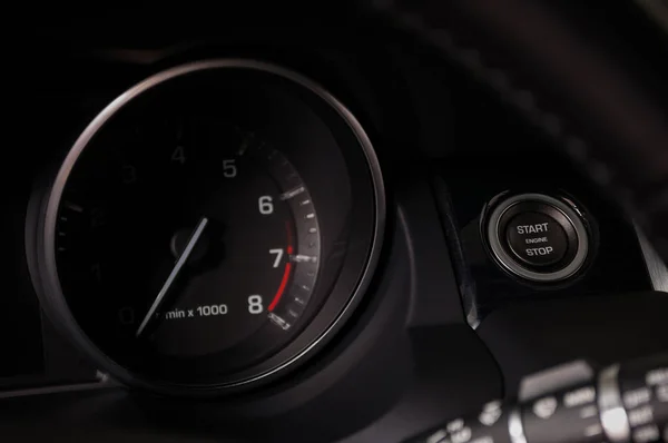 Engine start and stop button. — Stock Photo, Image
