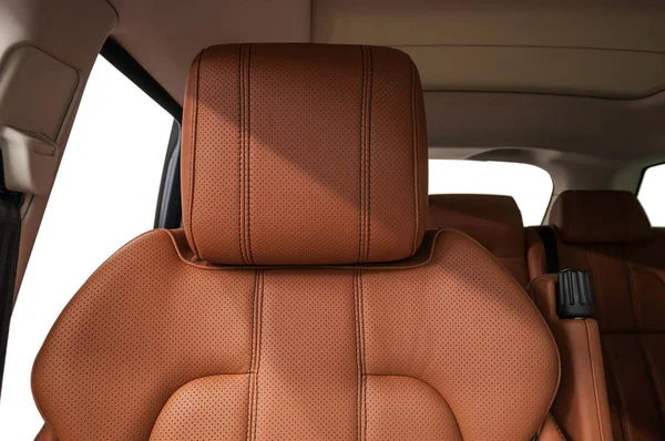 Car leather headrest. — Stock Photo, Image