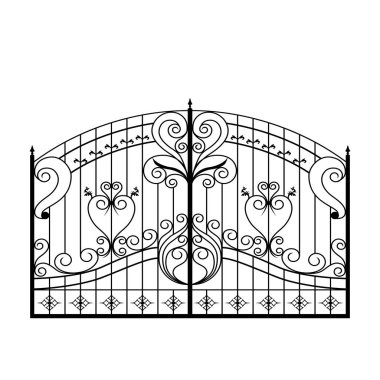 Forged gate vector illustration on white background.  EPS10. clipart