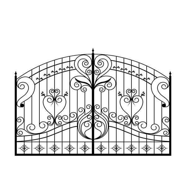 Forged gate vector illustration on white background.  EPS10.