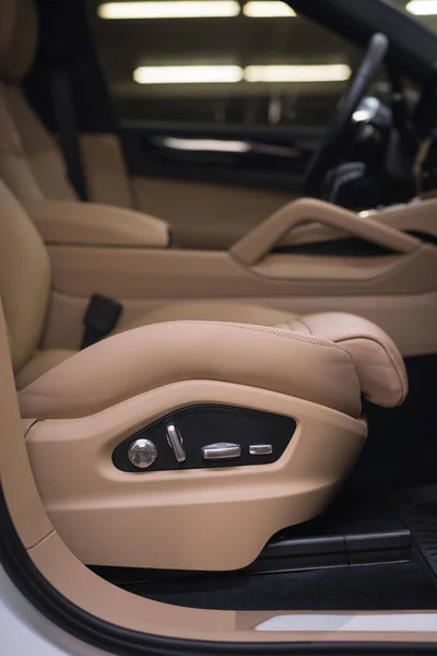 Botões Para Ajustar Posição Assento Interior Carro — Fotografia de Stock