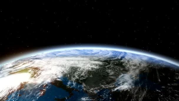 Vue de la Terre depuis l'espace dans le temps — Video