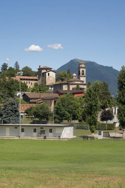 Magliaso 'nun eski köyünün güzel manzarası