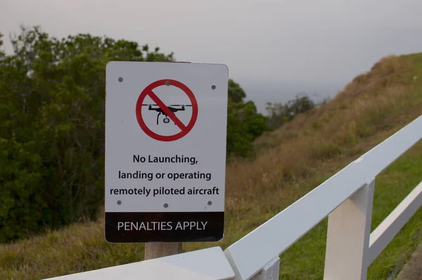 Señal de advertencia de drones sin lanzamiento — Foto de Stock