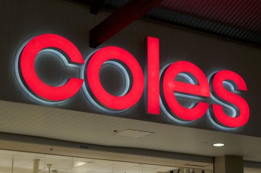 Illuminated Coles sign clipart