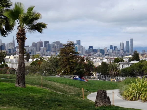 Vista Panoramica Della Città San Francisco Vista Dal Parco Piazza — Foto Stock