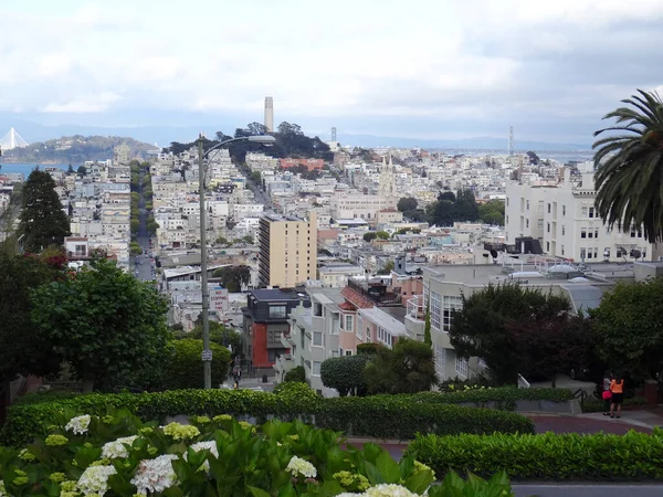 Vista Sul Dictrict Telegraph Hill Sulla Coit Tower San Francisco — Foto Stock