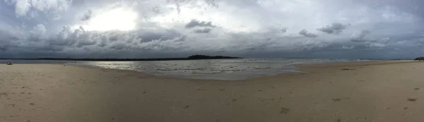 Beautiful Panoramic View Noosa River Mouth Cloudy Day Australia Sunshine — стоковое фото