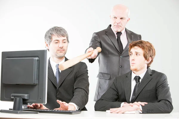 Wrong ways of managing a teamwork — Stock Photo, Image