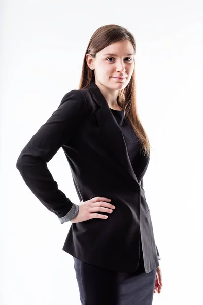 Cowboy-shot of a young businesswoman — Stock Photo, Image