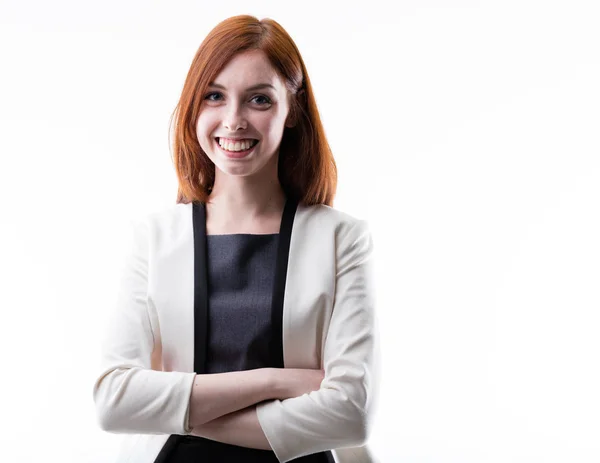 Gran sonrisa de una joven respetable — Foto de Stock