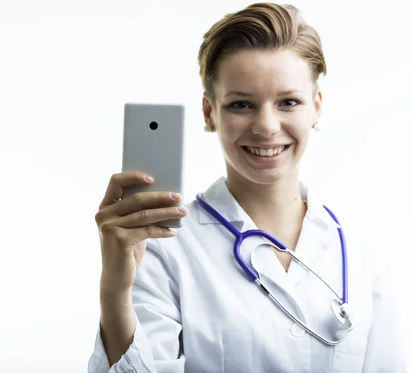 Il medico può aiutarla online — Foto Stock