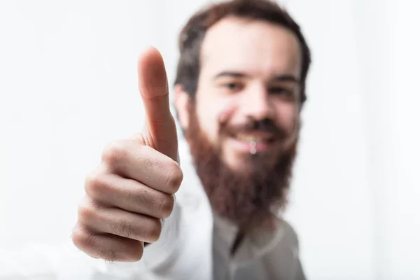 Light image of thumbs up — Stock Photo, Image