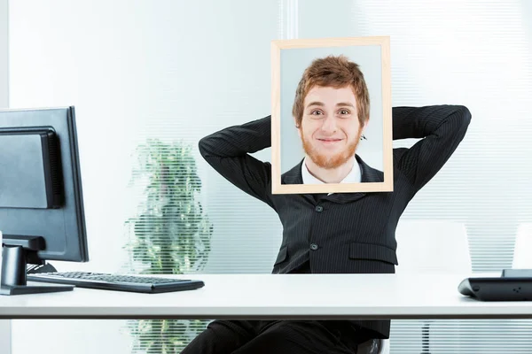 Funny concept of a weird office worker — Stock Photo, Image