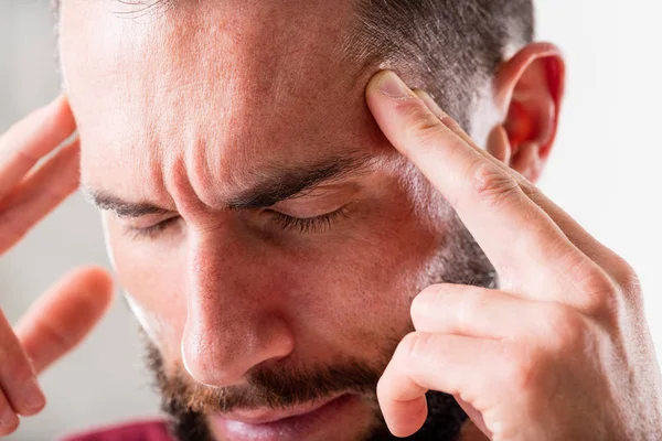 Headache or esp mind power — Stock Photo, Image