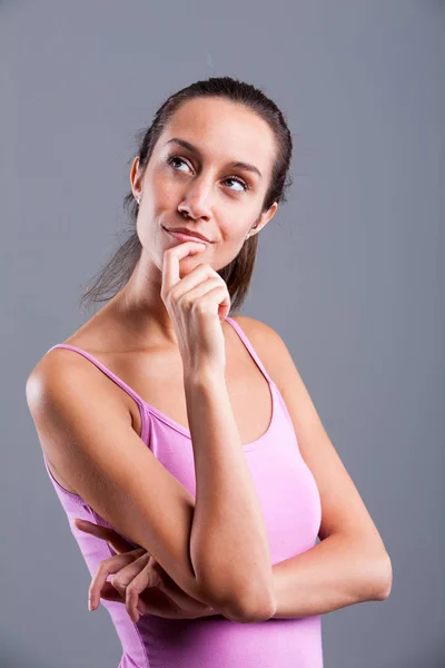 Vrouw waarom dwalen en droomt — Stockfoto