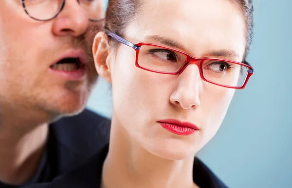 Sexual harassment concept man on woman — Stock Photo, Image