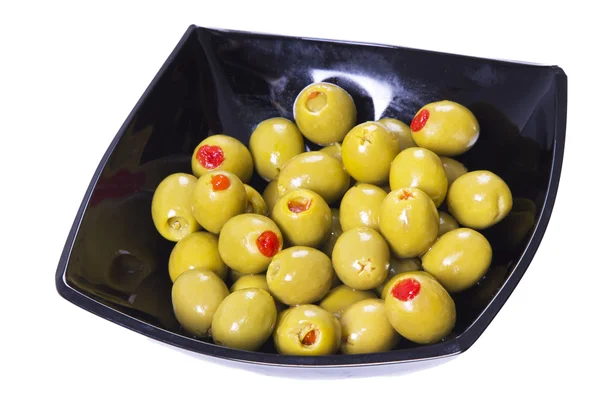 Välsmakande kryddpeppar fyllda oliver — Stockfoto