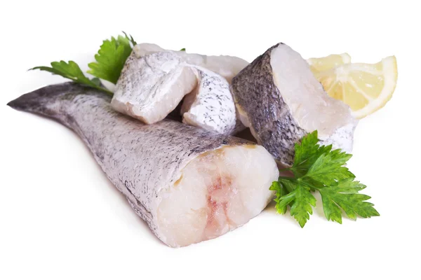 Balık: hake izole limon ile