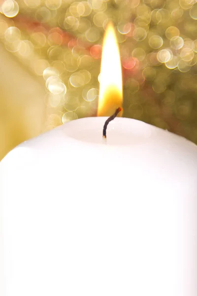Veselé vánoční přání se svíčkami Royalty Free Stock Fotografie