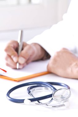 Doktor eliyle, sağlık stetoskop