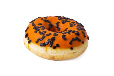 Kabak çörek üzerinde beyaz izole