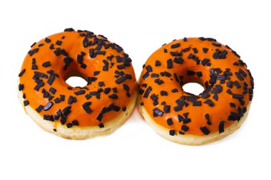 Kabak çörek üzerinde beyaz izole