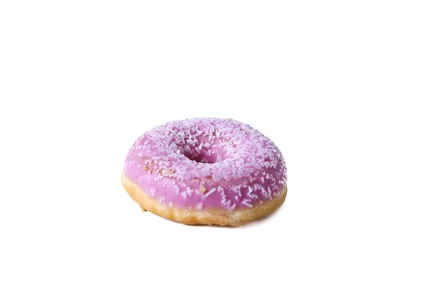 Donut com polvilhas isoladas sobre branco — Fotografia de Stock