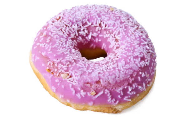 Saboroso donut rosa isolado — Fotografia de Stock