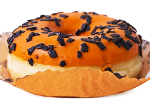 Lekker oranje donuts met chocolade — Stockfoto