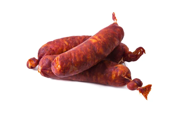 Sausages isolated on white — Stock Photo, Image