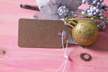 Pembe Noel arka plan christmas baubles ile