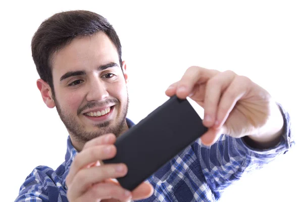 Joven haciendo un autorretrato — Foto de Stock