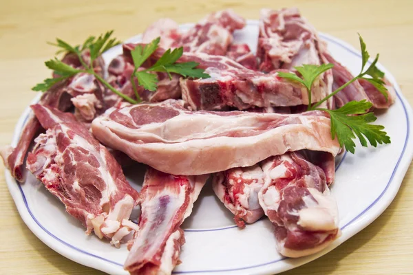 Maträtt av lammkotletter — Stockfoto