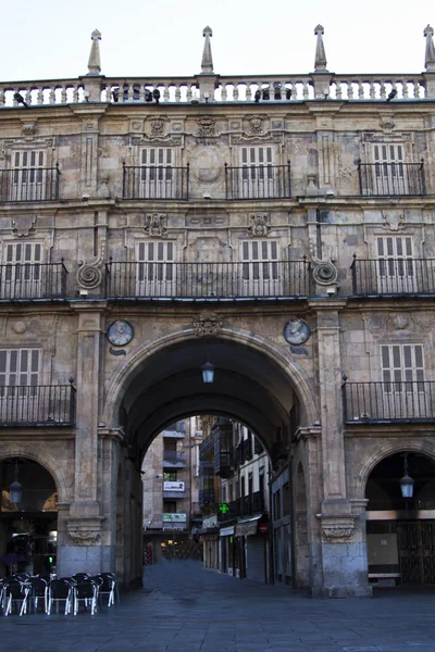 Náměstí Plaza mayor salamanca, Španělsko — Stock fotografie