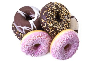 Çörekler beyaza izole edilmiş