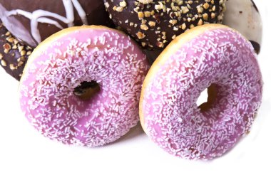 Çörekler beyaza izole edilmiş